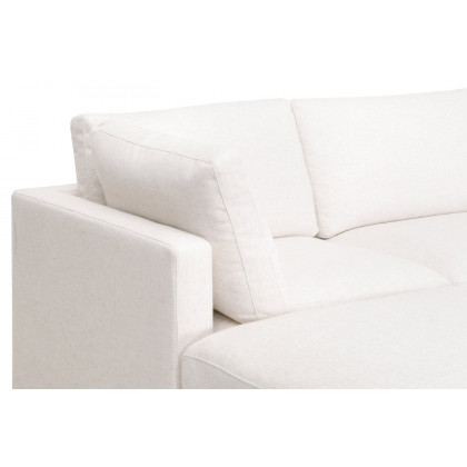 Essentials - Daley Modular Armless Chair in Espresso/Performance Textured Cream Linen
