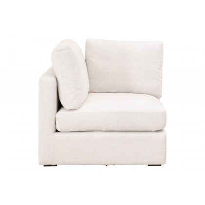 Essentials - Daley Modular Corner Chair in Textured Cream Linen