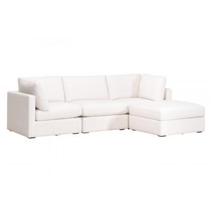 Essentials - Daley Modular Corner Chair in Textured Cream Linen