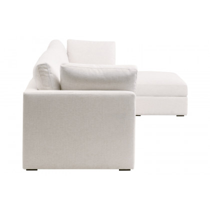 Essentials - Daley Modular Corner Chair in Textured Cream Linen