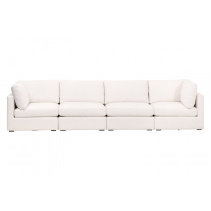 Essentials - Daley Modular Corner Chair in Textured Cream Linen