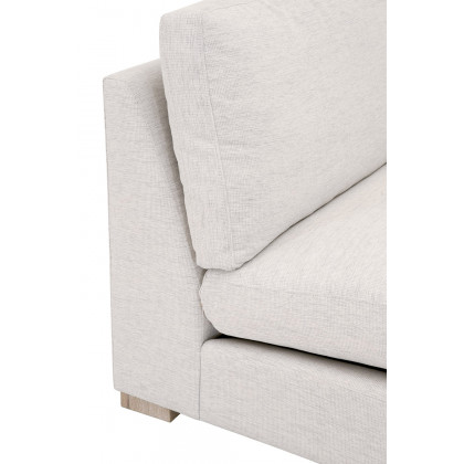 Essentials - Clara Modular 1-Seat Armless Chair in Natural Gray Oak/Performance Stone Basketweave