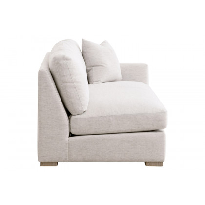 Essentials Clara Modular 2-Seat Right Slim Arm Sofa - Natural Gray Oak/Performance Stone Basketweave
