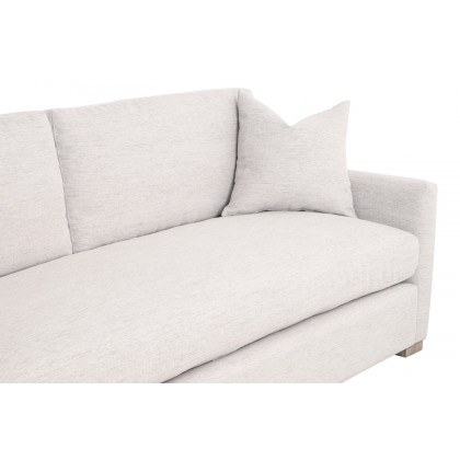 Essentials - Clara 86" Slim Arm Sofa in Stone Basketweave Natural Gray