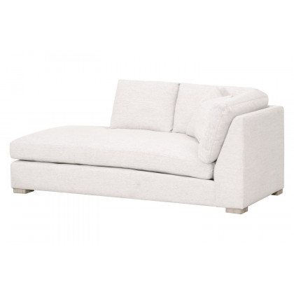 Essentials Clara Modular Left-Facing Chaise - Stone Basketweave Natural Gray