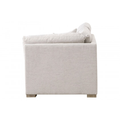 Essentials Clara Modular Left-Facing Chaise - Stone Basketweave Natural Gray