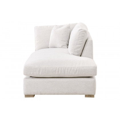 Essentials Clara Modular Right-Facing Chaise - Stone Basketweave Natural Gray