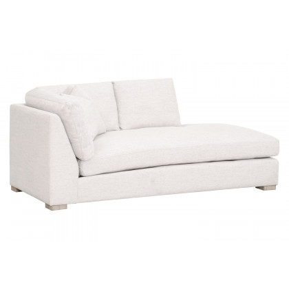 Essentials Clara Modular Right-Facing Chaise - Stone Basketweave Natural Gray