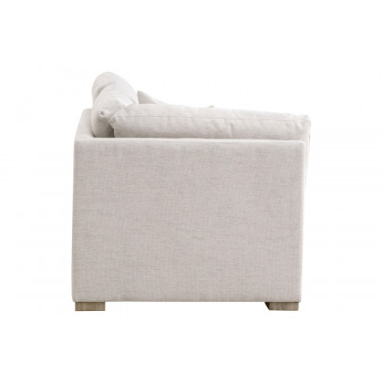 Essentials Clara Modular Right-Facing Chaise - Stone Basketweave Natural Gray