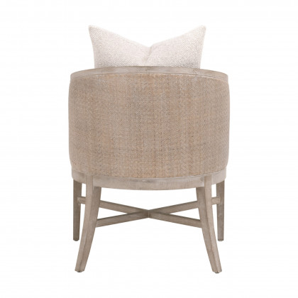 Essentials - McGuire Arm Chair in LiveSmart Gellar-Linen, Natural Gray Oak/Cane