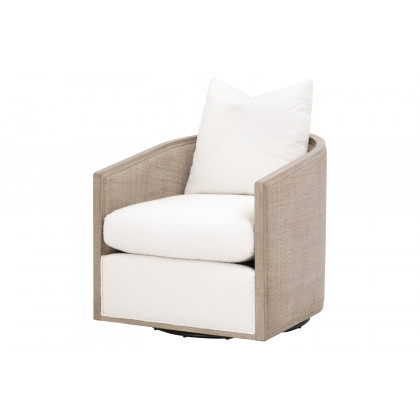 Essentials McGuire Swivel Club Chair - Boucle Snow