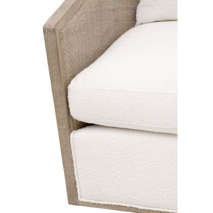 Essentials McGuire Swivel Club Chair - Boucle Snow