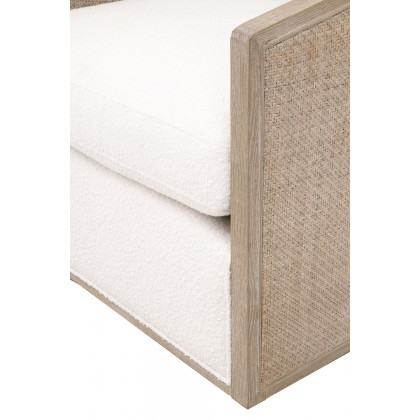 Essentials McGuire Swivel Club Chair - Boucle Snow