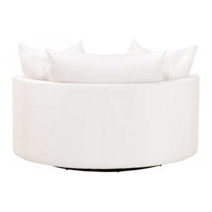 Essentials Lourne Grand Swivel Sofa Chair - Performance Boucle Snow