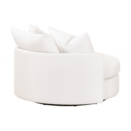 Essentials Lourne Grand Swivel Sofa Chair - Performance Boucle Snow