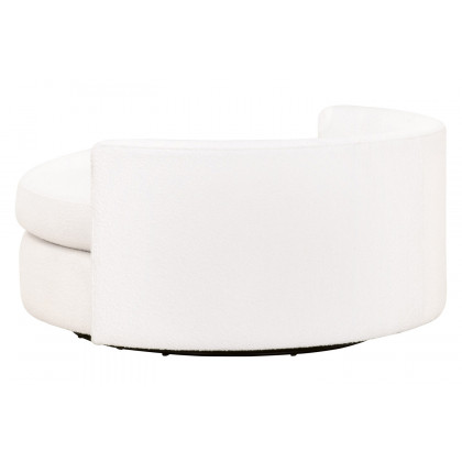 Essentials Lourne Grand Swivel Sofa Chair - Performance Boucle Snow