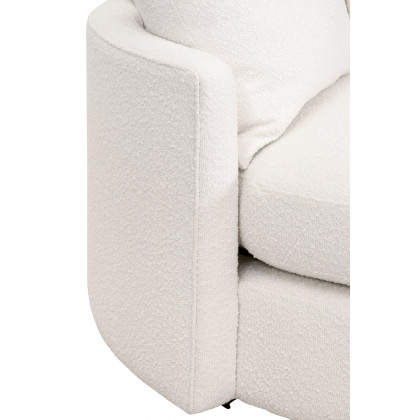 Essentials Lourne Grand Swivel Sofa Chair - Performance Boucle Snow