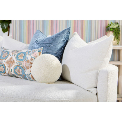 Essentials Lourne Grand Swivel Sofa Chair - Performance Boucle Snow