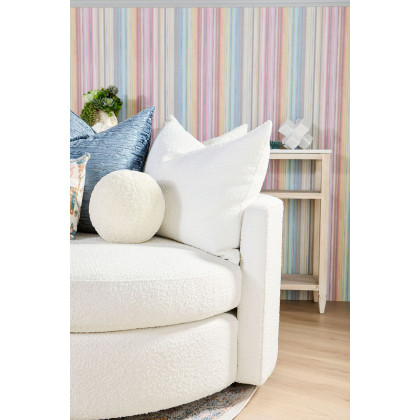 Essentials Lourne Grand Swivel Sofa Chair - Performance Boucle Snow