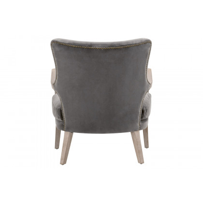 Essentials - Calvin Club Chair in Dark Dove Velvet Natural Gray