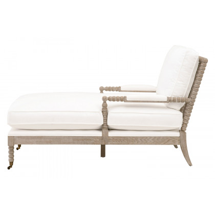 Essentials - Rouleau Chaise Lounge in LiveSmart Peyton Pearl Natural Gray Oak