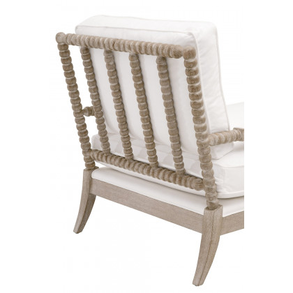 Essentials - Rouleau Chaise Lounge in LiveSmart Peyton Pearl Natural Gray Oak