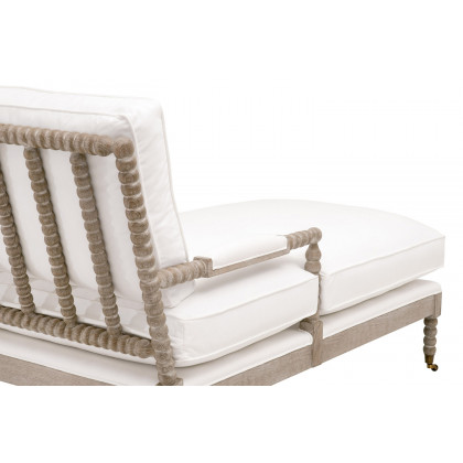 Essentials - Rouleau Chaise Lounge in LiveSmart Peyton Pearl Natural Gray Oak