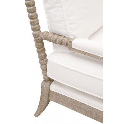 Essentials - Rouleau Chaise Lounge in LiveSmart Peyton Pearl Natural Gray Oak