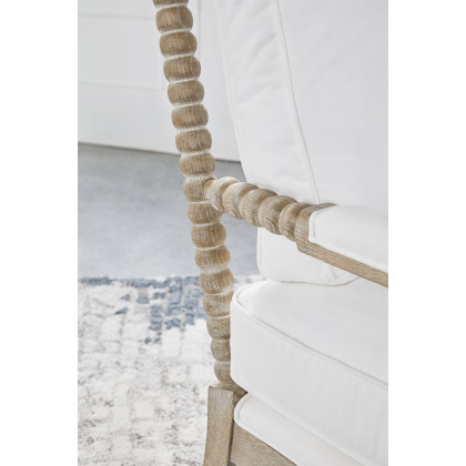 Essentials - Rouleau Chaise Lounge in LiveSmart Peyton Pearl Natural Gray Oak