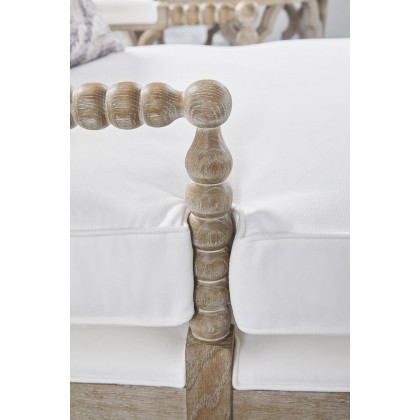 Essentials - Rouleau Chaise Lounge in LiveSmart Peyton Pearl Natural Gray Oak
