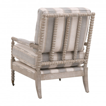 Essentials Rouleau Club Chair - Stanebridge-Pewter, Natural Gray Oak