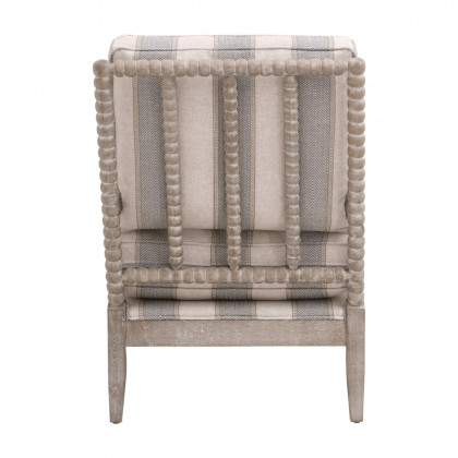 Essentials Rouleau Club Chair - Stanebridge-Pewter, Natural Gray Oak