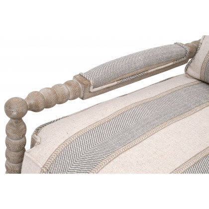 Essentials Rouleau Club Chair - Stanebridge-Pewter, Natural Gray Oak