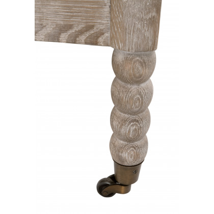 Essentials Rouleau Club Chair - Stanebridge-Pewter, Natural Gray Oak