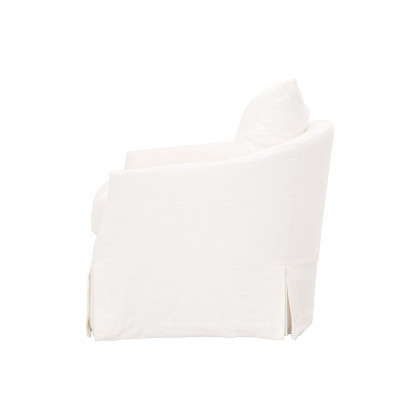 Essentials Faye Slipcover Swivel Club Chair - Cream Crepe