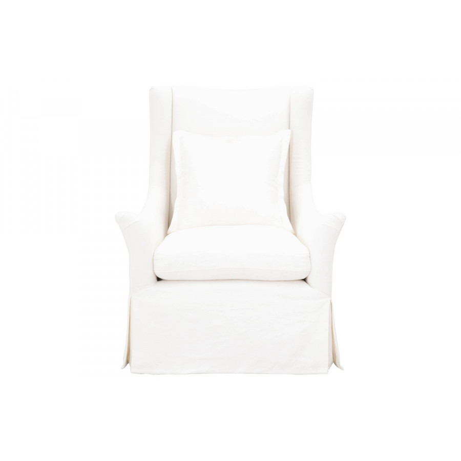 Essentials - Otto Swivel Club Chair in Cream Crepe