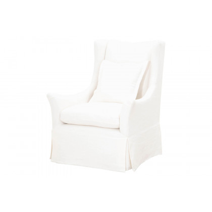 Essentials - Otto Swivel Club Chair in Cream Crepe