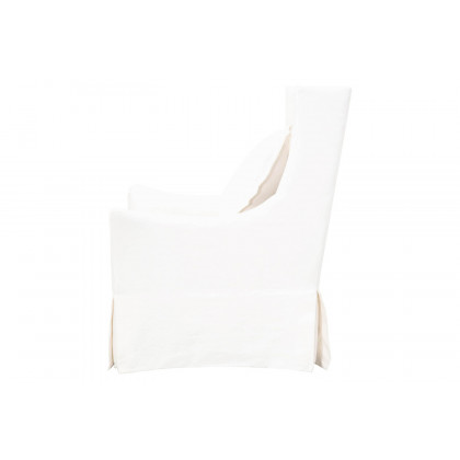 Essentials - Otto Swivel Club Chair in Cream Crepe