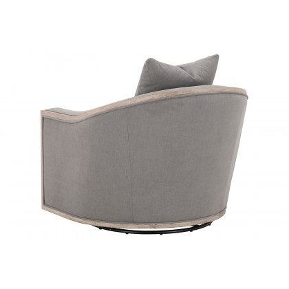 Essentials Paxton Swivel Club Chair - Livesmart Peyton Slate Natural Gray Oak