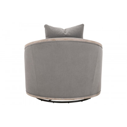Essentials Paxton Swivel Club Chair - Livesmart Peyton Slate Natural Gray Oak
