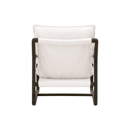Essentials Hamlin Club Chair - Performance Boucle Snow Matte Brown Oak