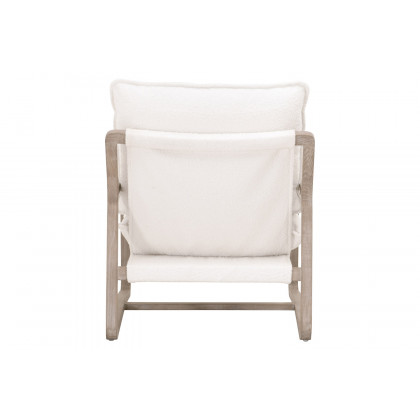 Essentials Hamlin Club Chair - Performance Boucle Snow Natural Gray Oak
