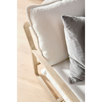 Essentials Hamlin Club Chair - Performance Boucle Snow Natural Gray Oak