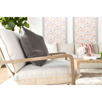 Essentials Hamlin Club Chair - Performance Boucle Snow Natural Gray Oak