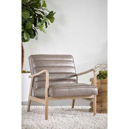 Essentials - Tahoe Club Chair in Ore Gray Synthetic Natural Gray