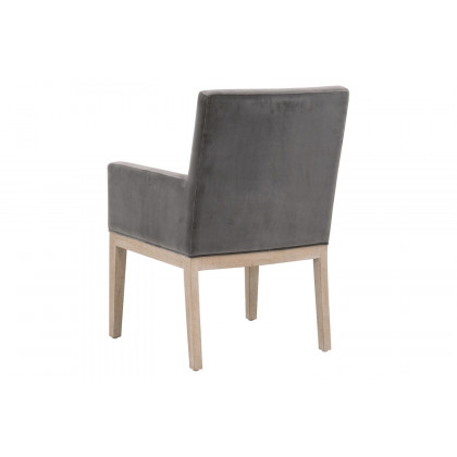 Essentials Drake Arm Chair - Dark Dove Velvet