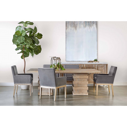 Essentials Drake Arm Chair - Dark Dove Velvet