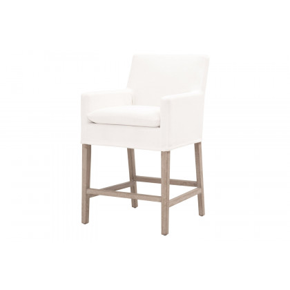 Essentials Drake Slipcover Counter Stool - LiveSmart Peyton Pearl Natural Gray