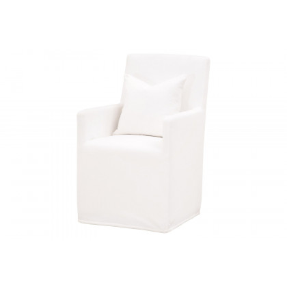 Essentials - Shelter Slipcover Arm Chair with Casters