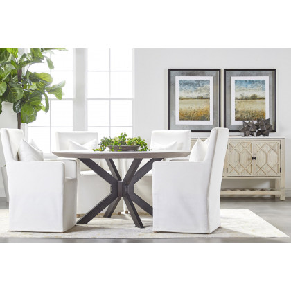 Essentials Shelter Slipcover Arm Chair - LiveSmart Peyton Pearl Natural Gray